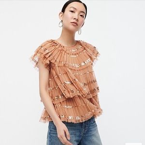 J Crew Collection sequin top